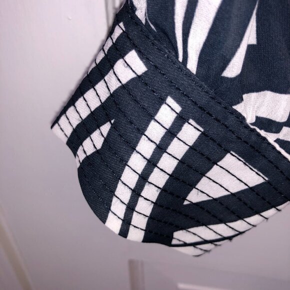 Banana Republic Belted Shirt Dress Dark Blue & White Women's Size 8 - Picture 5 of 13